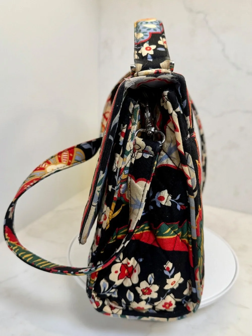 Vera Bradley Versailles Julia Crossbody Bag with Turnlock Closure